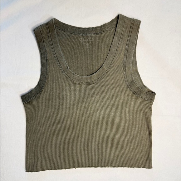 Brandy Melville Tops - John Galt Olive Green Ribbed Tank Top